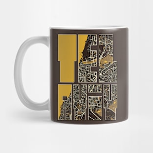 Tel Aviv City Map of Israel Mug